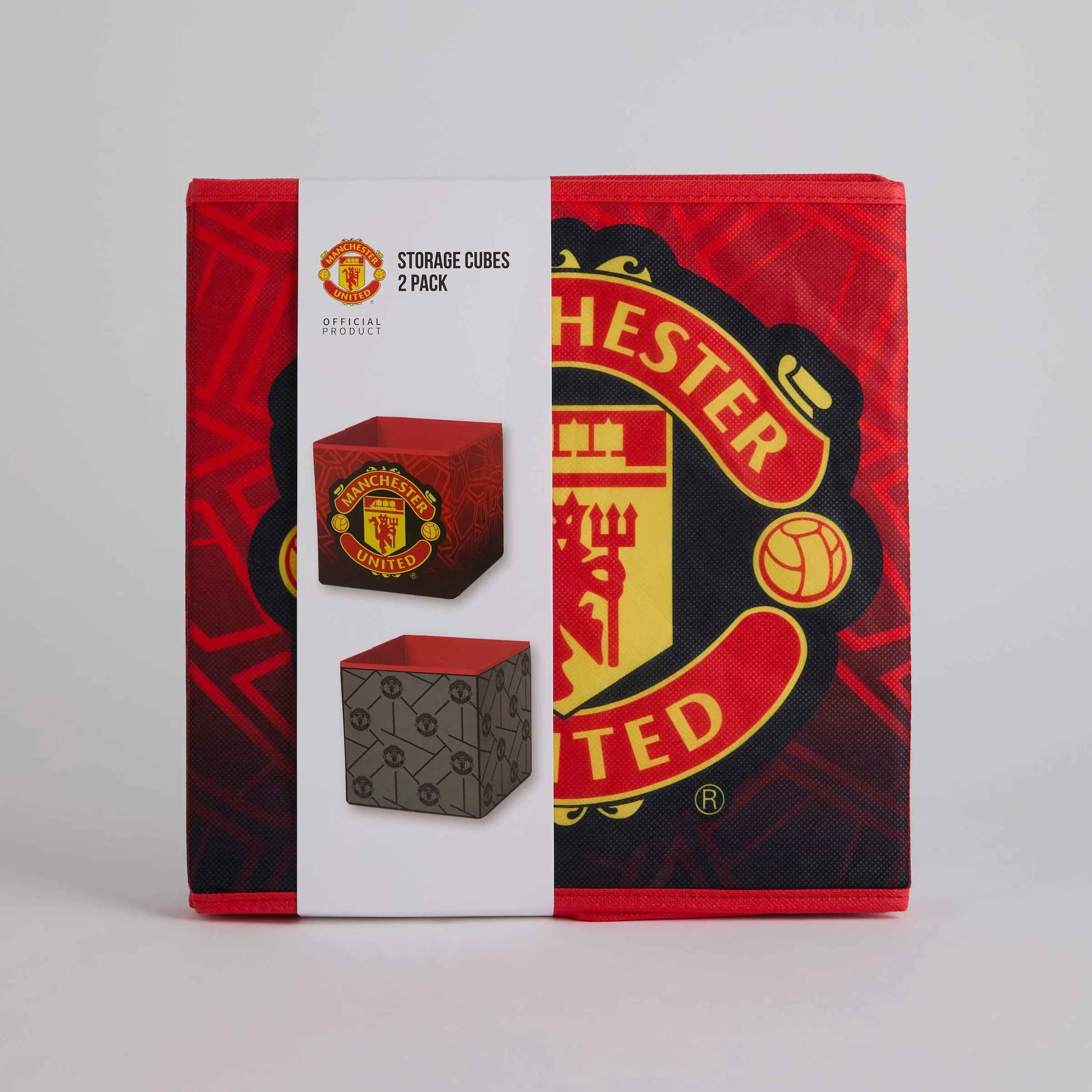 Manchester United Storage Box 2 Pack Red None - Character World - FashionsVida