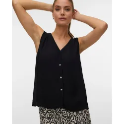Top fluido de mujer cuello pico