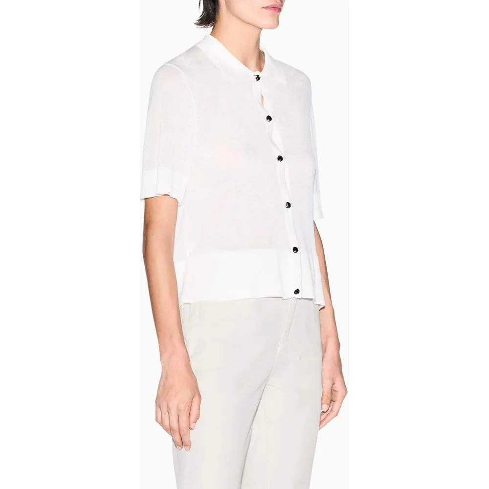 Cárdigan de mujer con lino manga corta - Armani Exchange - FashionsVida