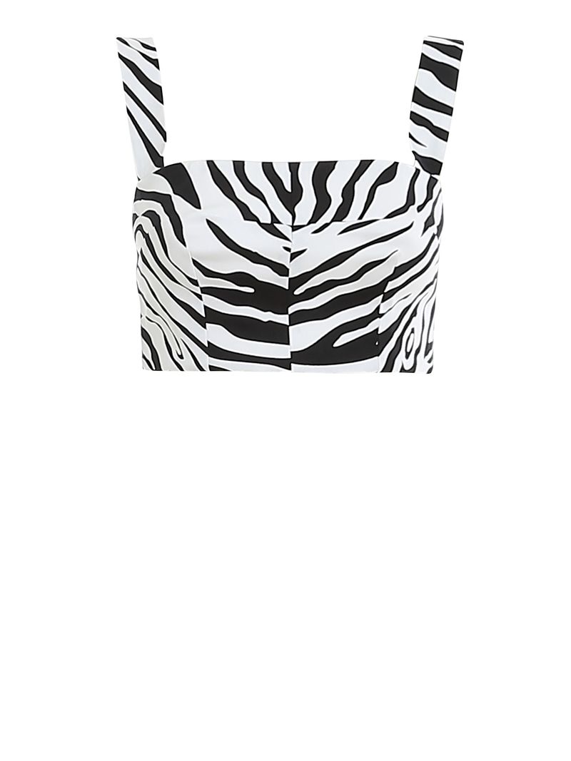 Dolce & Gabbana Top corto zebrato