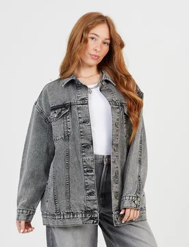 Oversized Womens Denim Jacket - - Size: 12 - Brave soul - FashionsVida