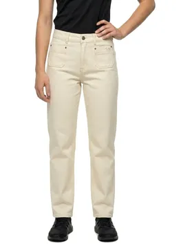 Jeans A Vita Alta Lexa Straight Ecru Denim 32