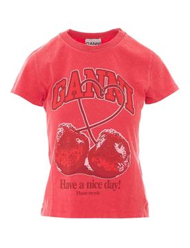 T-shirt rossa in jersey del futuro