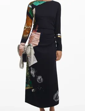 Damen KLEID Schwarz 25WWVW08_NE2000