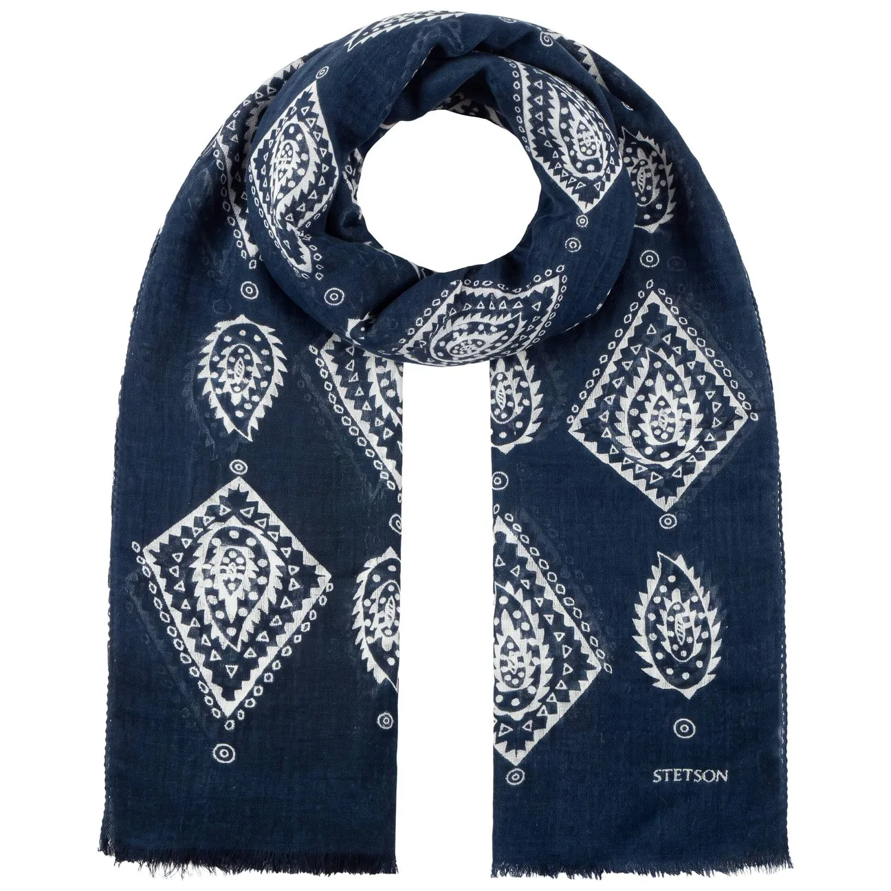 Dervanville Light Wool Summer Scarf by - navy - Female - Size: One Size - Stetson - FashionsVida