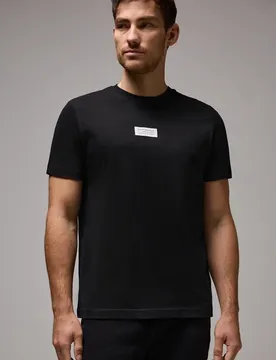 Street One T-Shirt mit kleinem Print male Schwarz
