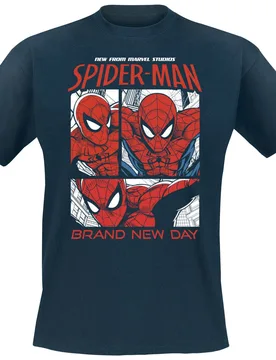 Marvel T-Shirt - New Comics Pose - M bis XXL - für Männer - Größe M - navy - Lizenzierter Fanartikel - Männer - male - Spider-Man - FashionsVida