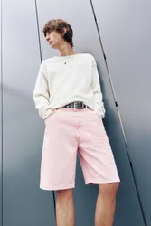 Baggy Denim Bermuda Shorts (Size: )