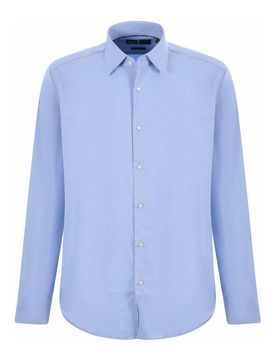 Hugo Boss Camicia in twill azzurra