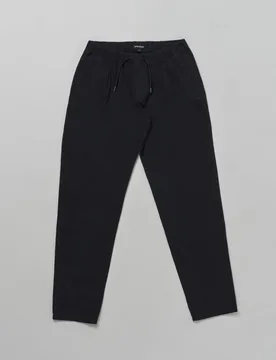 Pantaloni carrot fit blu in cotone con coulisse - Emporio armani - FashionsVida