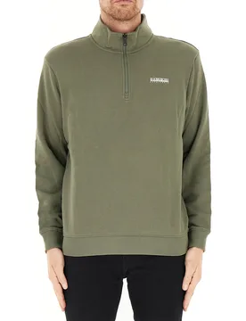 Felpa mezza zip VERDE MILITARE M - Napapijri - FashionsVida
