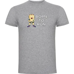 Born To Run Short Sleeve T-shirt Heather Grey 3XL Men