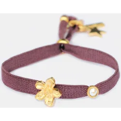 Link & Love - Pulsera elástica Flor con cristal