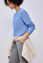 Basic Sweatshirt female Blau