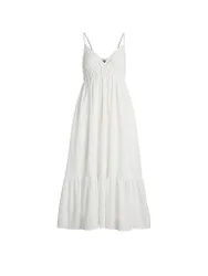 Ralph Lauren Midikleid blanco 36
