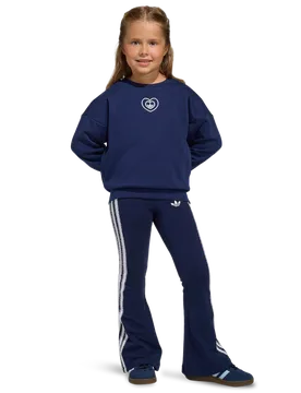 Disney Crew Flared Leggings Set Unisex Tracksuits - Blue - Size 6 - 7 Years - Cotton Jersey - Blue - Size: 6 - 7 Years - Adidas - FashionsVida
