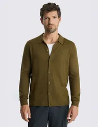 Merino Wool Rich Knitted Shirt Olive male