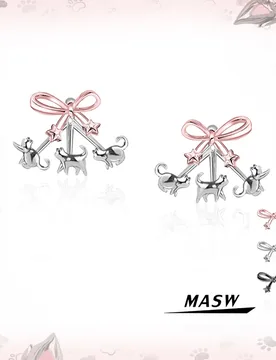 MASW Original Design Luxury Temperament Pink Bowknot Earrings For Women Wedding Gifts Modern Jewelry Ear Accessories - Aliexpress - FashionsVida