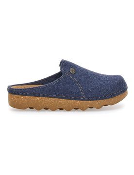 Pantofole blu in feltro con suola effetto para 12 DK 40