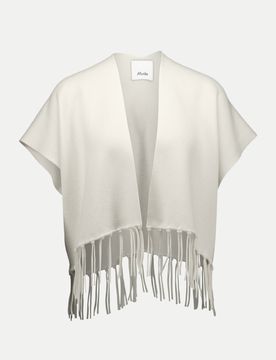 ALLUDE Weste mit 1/8 Arm Weiß