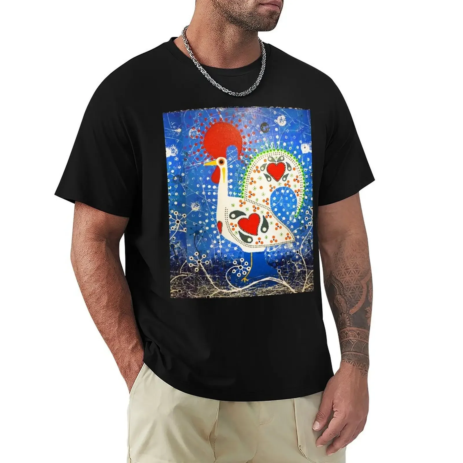Galo de Barcelos 16 T-Shirt Basic Simple Design Short Sleeve Shirt - Aliexpress - FashionsVida