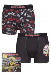 Iron Maiden 2 Pack Exclusive to Gift Boxed Boxer Shorts Black Extra Large - Black - Size: Extra Large