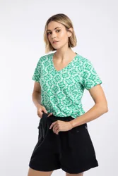 Merica Womens Printed Jersey T-Shirt - - Size: 10