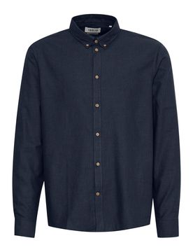 Solid Camisa 'Pete' azul oscuro