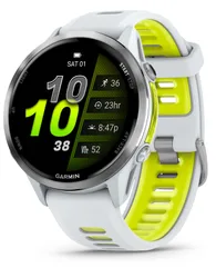 Montre connectée - Forerunner 970 White Yellow en Titane - Blanc