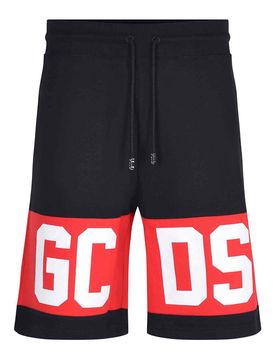 Gcds Pantaloncini neri in cotone
