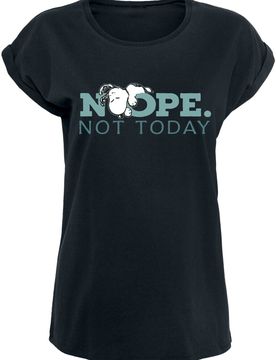 T-Shirt - Snoopy - Nope. Not Today - M bis XXL - für Damen - Größe XXL - schwarz - Lizenzierter Fanartikel - Frauen - female