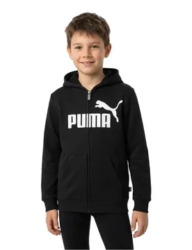 Felpa Con Zip Essential Black 6 Anni