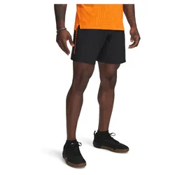 Short Tech Woven Wordmark Black / Solar Orange XS