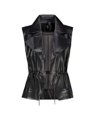 Gilet in similpelle nero 38