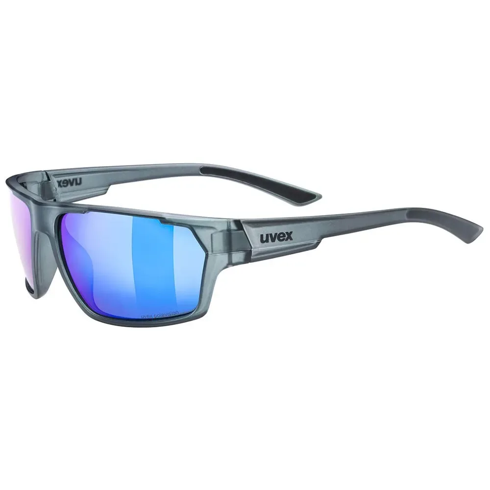 Occhiali Da Sole A Specchio Sportstyle 233 Polarvision Smoke Matte - Uvex - FashionsVida