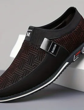 Zapatillas deportivas casuales para hombres, zapatillas ligeras y transpirables, parte superior de PU de moda, adecuadas para el trabajo y el uso diar - Shein - FashionsVida