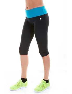 Pantalon 3/4 Plex Black / Neon Orange M - Joluvi - FashionsVida