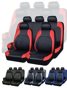 Juego de 9 piezas/4 piezas de fundas de asiento de coche de cuero con strass - Diseño brillante, ajuste universal para SUV/Sedán/Furgoneta (Compatib - Shein - FashionsVida