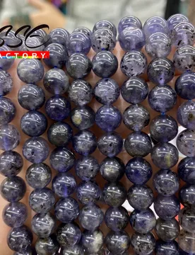 Natural Cordierite Iolite Stone Beads Genuine Semi-precious Sri Lanka Round Beads 6 8 10MM For Jewelry Making DIY Bracelet 15" - Aliexpress - FashionsVida