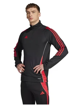 Sweat à Demi-zip Tiro 24 Training Black / Pure Ruby 3XL - Adidas - FashionsVida