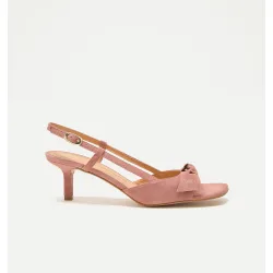 Sandalias de tacón de mujer con lazo