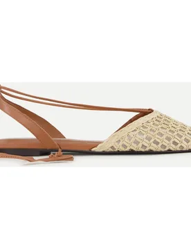 Zapato plano destalonado de mujer con trenzado rafia - Tintoretto - FashionsVida