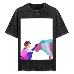 Cat + Space Cat T-Shirt Stylish Print Short Sleeve Tee