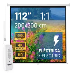 Écran De Projection électrique 4:3 200x200 Cm 112´´ White One Size unisex