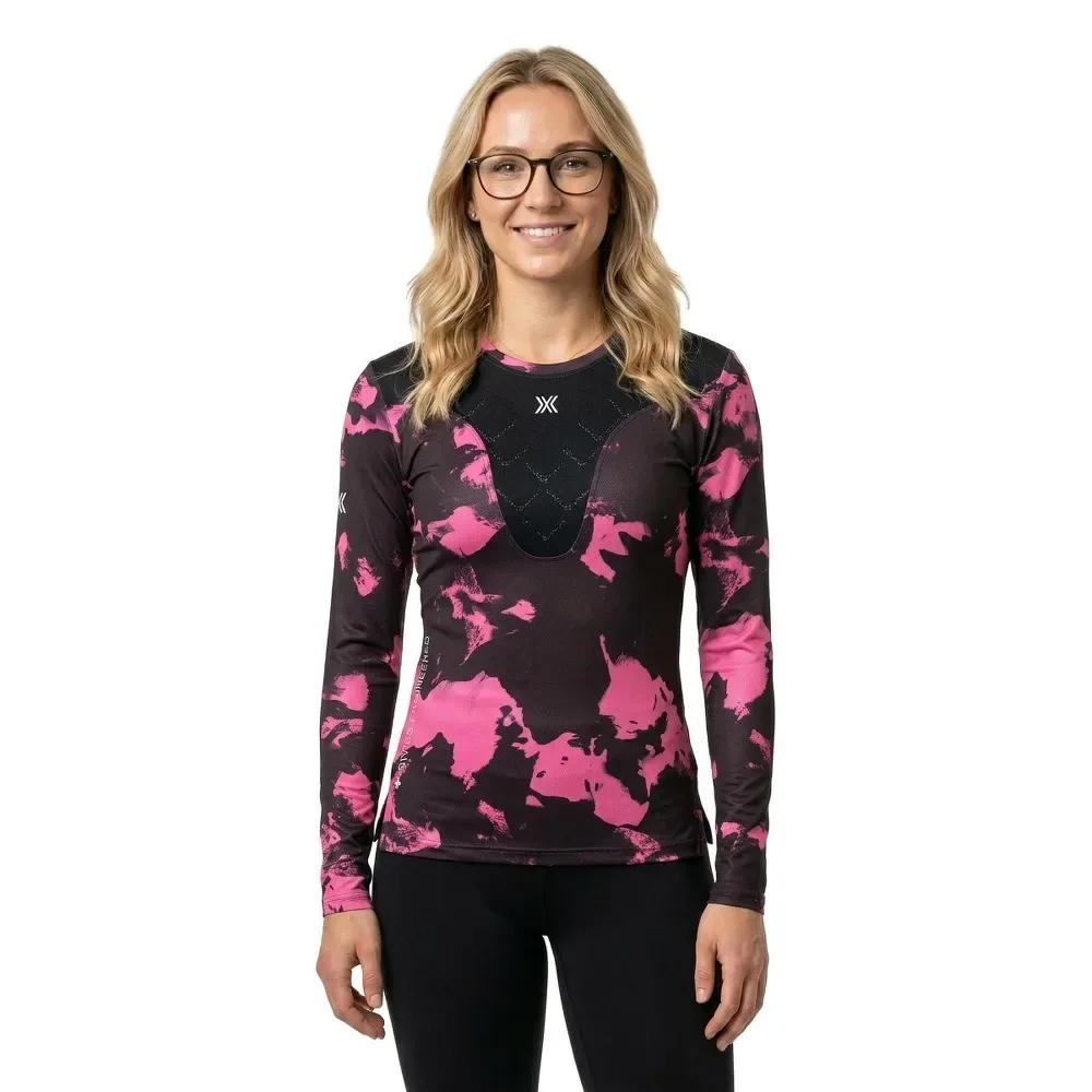 Corefusion Run Long Sleeve T-shirt Wolfpack / Black / Neo Pink Winter L Women - X-BIONIC - FashionsVida