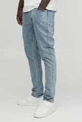 Herren Basic Slim Fit Jeans Hosen Stonewash Größe 40R