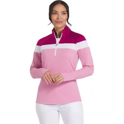 Layer Lightweight 1/4-Zip, weinrot/rosa xs