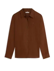 Blusa di lino marrone 38
