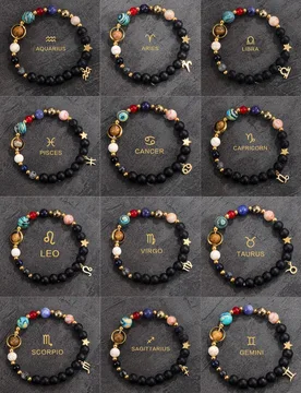 NADEEM Fashion INS Colorful Twelve Constellations Beaded Bracelets for Women Or Men Trendy Planets Bracelets Friendship Jewelry - Aliexpress - FashionsVida