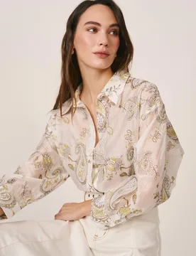 Camisa de mujer bordada con estampado de manga larga - Alma en Pena - FashionsVida
